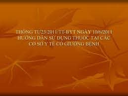 THONG TU 23/2011/TT-BYT