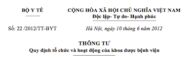 THÔNG TƯ 22/2011/TT-BYT